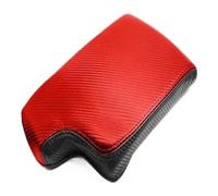 Console Storage Organiser For BMW 3 Series E90 2005-2012 Car Carbon Texture Leather Interior Center Control Armrest Box Cover Trim(Red-black Splice)