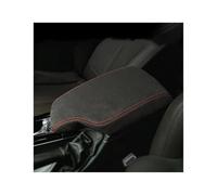 Console Storage Organiser For BMW F30 F31 3 Series 2013-2019 Accessories Center Console Armrest Box Leather Protective Cover Trim(Suede Red Thread,Left Hand-drive)