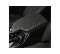 Console Storage Organiser For BMW F30 F31 3 Series 2013-2019 Accessories Center Console Armrest Box Leather Protective Cover Trim(Suede White Thread,Right Hand-drive)