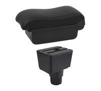 Console Storage Organiser For Ecosport 2018 2019 2020 2021 Armrest Box Leather Arm Rest Center Console Storage USB Car Accessory(B2 Black Line)