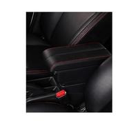 Console Storage Organiser For Fiat 500 Armrest Box Retrofit Parts Center Console Special Storage Space Car Elbow Rest With USB Cup Holder(B-black Red Line)