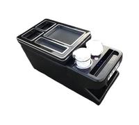 Console Storage Organiser For Peugeot For Traveller 2016-2024 + Front Armrest Box With USB Cup Holder Atmosphere Light Interior Storage(No Wireless Charge 1)