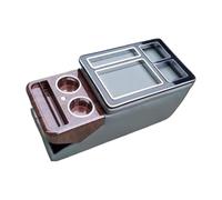 Console Storage Organiser For Peugeot For Traveller 2016-2024 + Front Armrest Box With USB Cup Holder Atmosphere Light Interior Storage(No Wireless Charge 5)