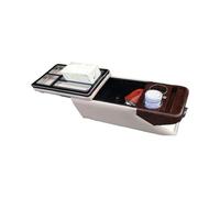 Console Storage Organiser For Peugeot For Traveller 2016-2024 + Front Armrest Box With USB Cup Holder Atmosphere Light Interior Storage(No Wireless Charge 6)