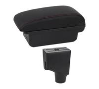 Console Storage Organiser For Toyota For Yaris For Hybrid 2015-2021 Armrest Box Car Central Storage Modification USB Arm Rest Accessory(C1 Red Line)