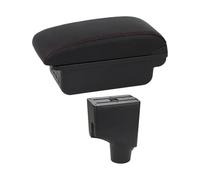 Console Storage Organiser For Toyota For Yaris For Hybrid 2015-2021 Armrest Box Car Central Storage Modification USB Arm Rest Accessory(C1 Red Line)