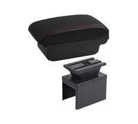 Console Storage Organiser For Universal Model Armrest Car Accessories Storage Box Retrofit Parts Increase Relieve Fatigue(A1 Black Red No Usb)