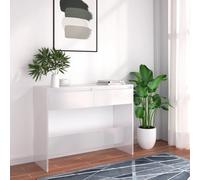 Console Table 100x35x76.5cm White Engineered Wood with Drawer Modern Hallway UK