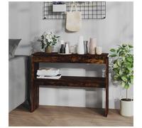 Console Table 80x30x80cm Smoked Oak Engineered Wood Narrow Entry Hallway Storage