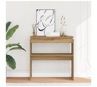 Console Table Artisan Oak 80x30x80 cm Engineered Wood Slim Sofa Stand EntrywayXL