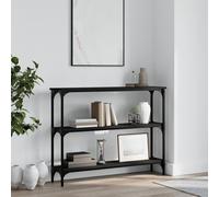 Console Table Black 100x22.5x75 cm Engineered Wood & Metal, Stylish & Durable