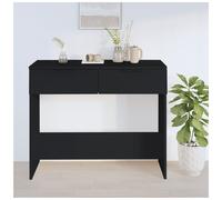 Console Table Black Engineered Wood 90x36x75cm Slim Hallway Entryway Modern Unit