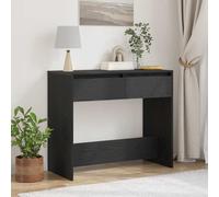 vidaXL Console Table Black Oak 89x41x76.5 cm Engineered Wood sofa table