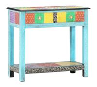 vidaXL Solid Mango Wood Console Table with 2 Drawers 80x35x75cm Side Hall Desk