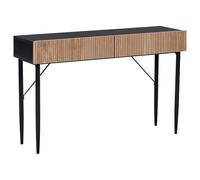 Beliani Console Table BLYTHE Natural Ash Wood Black, Black