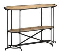 Console Table Brown/Black 110x42x76cm Solid Reclaimed Mango Wood & Iron Rustic+