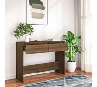 Console Table Brown Oak 100x35x76.5 cm Engineered Wood