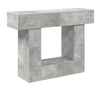Console Table, Concrete Grey, 101 x 30 x 74 cm, Wood Material with Storage Space, Drawer and Shelf, Narrow Side Table for Hallway, Living Room, Bedroom and Office