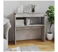 Console Table Concrete Grey 80x30x80cm Engineered Wood Slim Modern Hall Entry UK