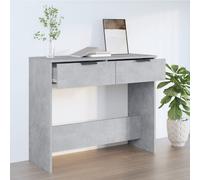 Console Table Concrete Grey 90x36x75cm Engineered Wood Drawers Slim Hallway