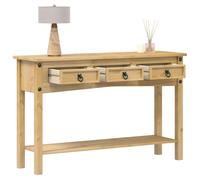 Console Table Corona 114x34.5x73 cm Solid Wood Pine Berkfield Home Brown One Size