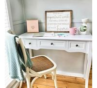 Console Table Dressing Desk Writing Table Three Drawers Elegant White Decorative