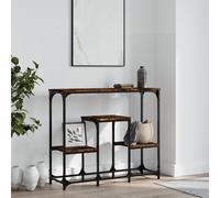 vidaXL Console Table Smoked Oak 89.5x28x76 cm Engineered Wood