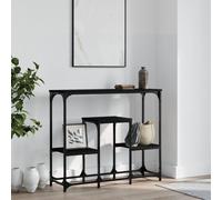 (black) vidaXL Console Table End Table Hallway Stand Side Sofa Table Engineered Wood