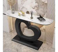 Console Table Entryway Table Hallway Table Behind Couch Table with 12Mm Sintered Stone Top Sturdy Metal Frame Modern Luxury Design for Living Room Office and Hallway Decor C,100 * 30 * 80CM