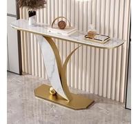 Console Table,Entryway Table,Slim Console Table,Behind Couch Table with Marble Tech Surface Metal Frame for Hallway Living Room Hotel - Modern Lightweight Design B,150 * 30 * 80CM
