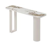 Console Table for Entryway, Accent Tables, Industrial Accent Entrance Table, Small Sofa Table Behind The Couch, for Living Room, Couch, Hallway, Foyer(White A,100cm/39.4in)