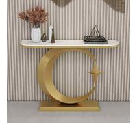 Console Table for Entryway, Narrow Long Hallway Table with Geometric Metal Frame, Sofa Table Behind Couch, Accent Table for Living Room, Hallway, Foyer