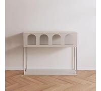 Console Table Foyer Table Hallway Table Entryway Table with Arched Hollow Design,Two-Tier Open Shelf Iron Material for Living Room Corridor Entryway B,100 * 30 * 80CM