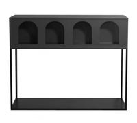 Console Table Foyer Table Hallway Table Entryway Table with Arched Hollow Design,Two-Tier Open Shelf Iron Material for Living Room Corridor Entryway A,100 * 30 * 80CM