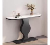 Console Table Foyer Tables Hallway Table Behind Couch Table Modern Luxury with Scratch Resistant Sintered Stone and Sturdy Iron Frame for Entryway Living Room Corridor B,100 * 30 * 80CM