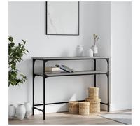 Console Table Grey Sonoma 100x35.5x75cm Engineered Wood Metal Industrial Slim UK