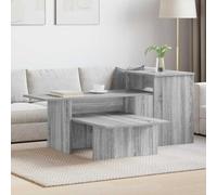 Console Table Grey Sonoma Wood Material 91.5 x 35 x 38.5 cm with Storage Space, Side Table for Hallway Living Room Bedroom Narrow Storage Table, Sideboard and Sideboard for Entrance Area