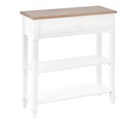 Console Table Hallway Side Desk 1 Drawer 2 Shelves Worktop Handle Retro Elegant Style Home Display Storage for Bedroom Livingroom