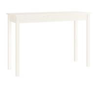 vidaXL Console Table White 110x40x75 cm Solid Wood Pine