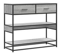 (grey sonoma) vidaXL Console Table Smoked Oak 90x35x80 cm Engineered Wood sofa table