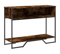 (smoked oak) vidaXL Console Table Tea End Table Accent Side Table Black Engineered Wood