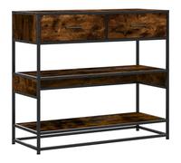 vidaXL Console Table Smoked Oak 90x35x80 cm Engineered Wood