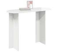 Console Table High Gloss White 100 x 39.5 x 75 cm Wood Material Narrow with Shelf and Storage Space for Hallway Hallway Living Room Entrance Area Modern Design