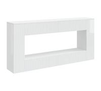 Console Table High Gloss White Wood Material 155 x 29 x 74 cm Narrow Side Table with Storage Space and Drawer for Hallway Living Room Office Modern and Versatile