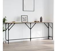 Console Table Industrial Sonoma Oak 200x29x75 cm Engineered Wood SlimHall & Iron