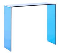 Console Table KENDALL Tempered Glass Blue