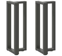 Console Table Legs Anthracite 38x25x72-73cm T-Shaped Powder-Coated Steel Adjust.