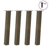 Console Table Legs Inclined 14 x 14 x 72 cm Natural Steel Set of 4