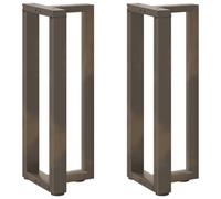 Console Table Legs T-Shaped 2 pcs Natural Steel 25x28x(72-73) cm Steel Berkfield Home Black One Size