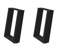 Console Table Legs U-Shaped Desk Legs Metal Bar Stand DIY 2 pcs Steel vidaXL